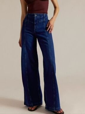 Free People We The Free Libre Blue Wide Leg Jeans Women's Size 29x30